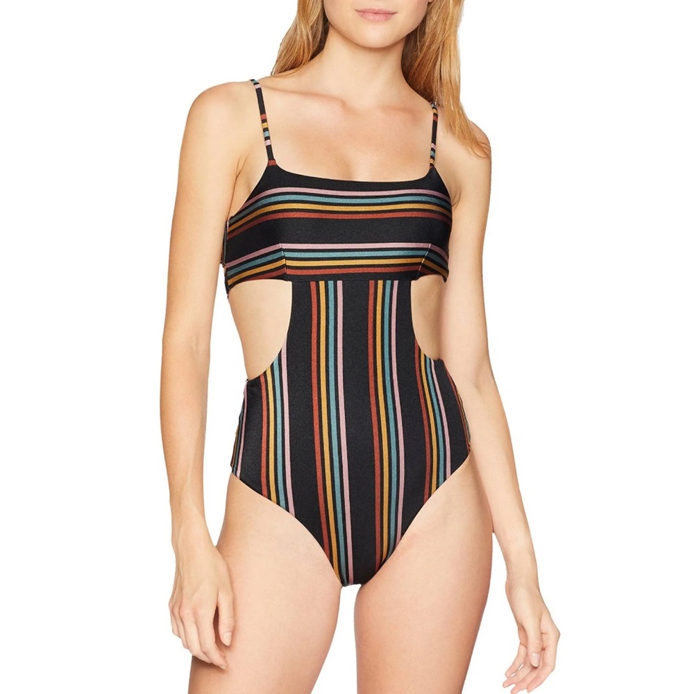 NWT RVCA Womes Side Line One Piece Swimsuit XS